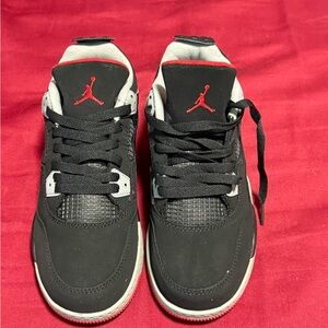 Jordan Black and Red Retro Basketball Sneakers